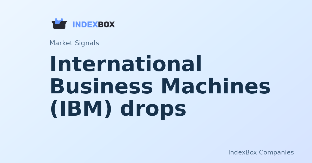 International Business Machines (IBM) drops 12.34% in after-hours trade