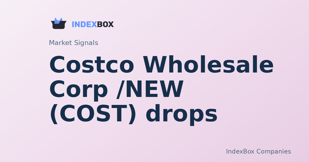 Costco (COST) Drops 3.7% in Opening Trade, Leading Consumer Staples Decliners